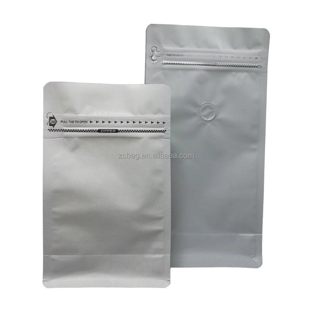 Кофе в зернах 500 г Quad сторона Gusseted восемь стоячая молния Boxpouch плоское дно крафт из алюминизированной фольги Золотой горячий мешок для