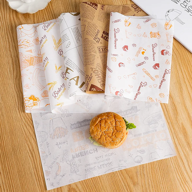Different Styles Greaseproof Paper 26*36 cm West Point Tray Baking Packaging Dining Paper
