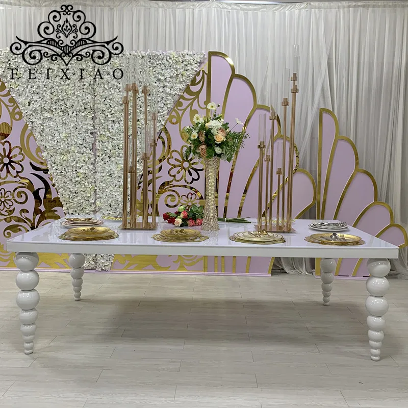 Event furniture Mirror top Stainless steel New design wedding table