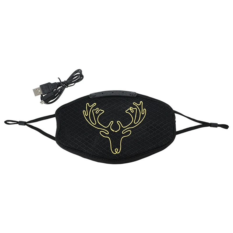 
New Design Christmas Halloween Series Fashion Face Cover Led Party Mask 