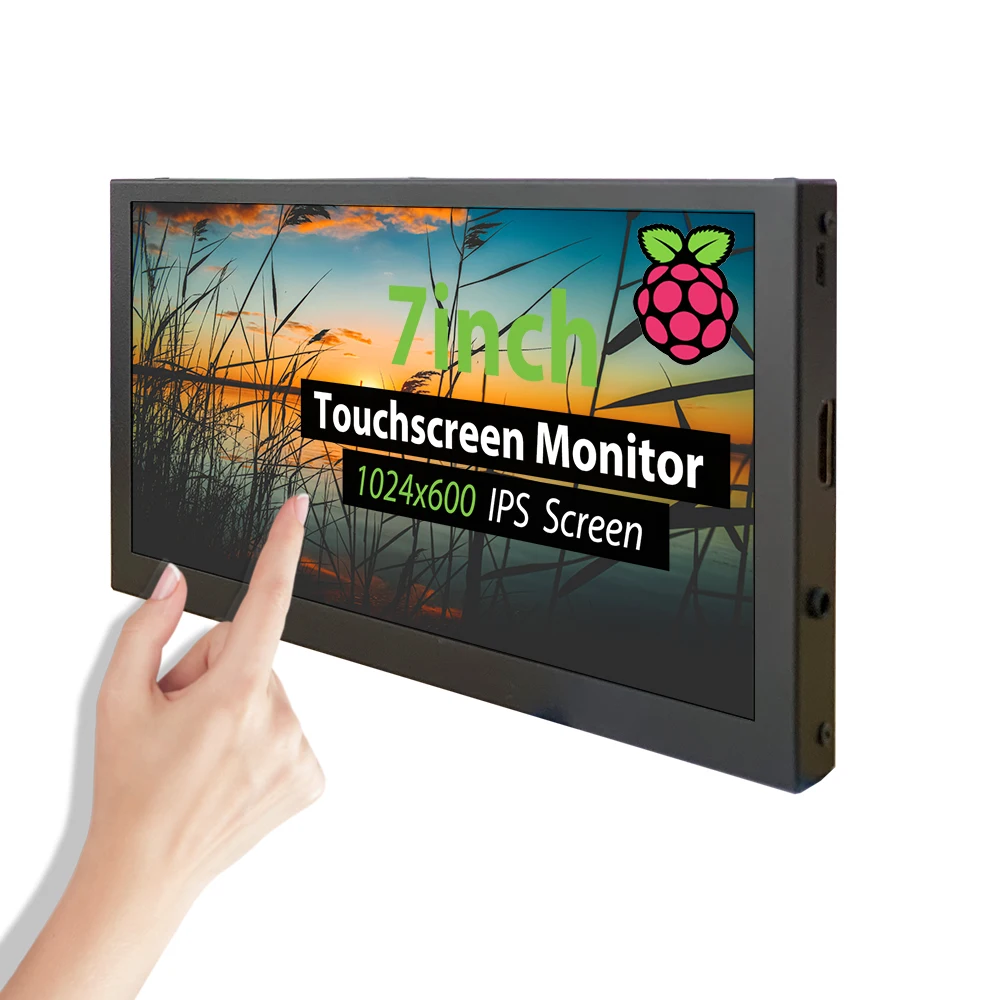 7inch TFT LCD Monitor 1024x600 IPS Portable Screen Monitor, Small Computer Touch Screen Monitors For PC Windows Raspberry PI mac