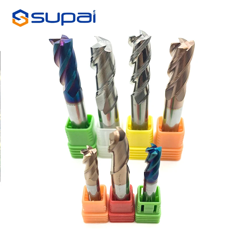 Carbide Ball Nose Aluminum Endmill Cutter Tungsten Carbide Drill Fresa 4Flute End Mills CNC Machine Tools Carbide Milling Cutter