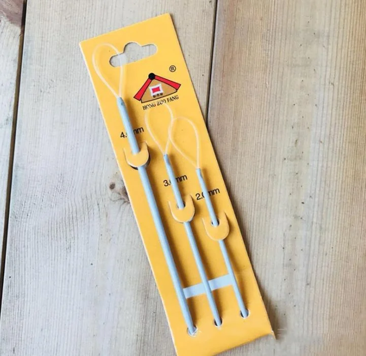 ALUMINIUM  materials knitting needles sewing needle colored /Nylon thread threader/wool threader