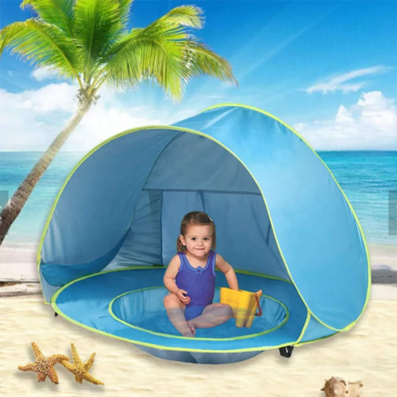Easy Pop-up Portable Lightweight Anti UV Baby Beach Tent Kids Play Tent