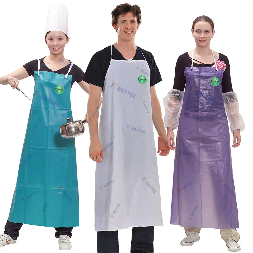 Wholesale Custom Logo PVC Chef Cooking Aprons Waterproof Kitchen Uniforms for Restaurants and Bars