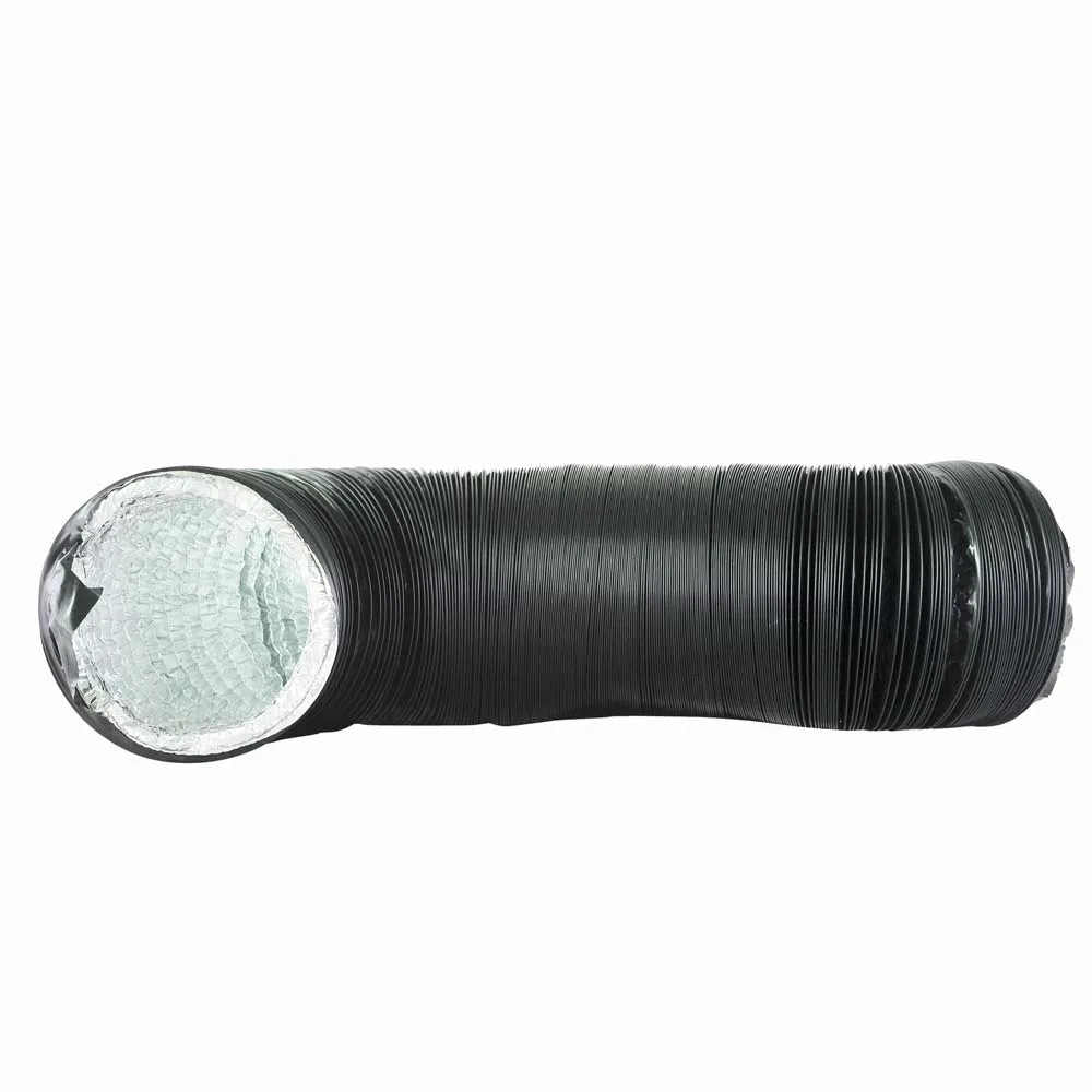 
6 inch Lightproof PVC Coatd Air Duct Hose Pipe Spiral Ducting Ventilation Fittings Insulated Flexible Duct 