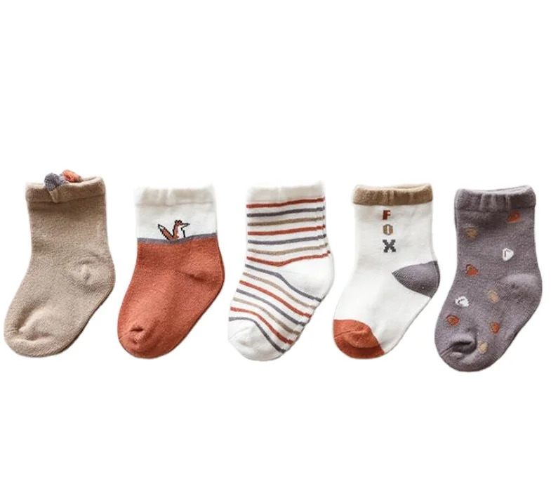 Высококачественные новые стильные хлопковые носки для мальчиков и девочек детей осенние зимние детские