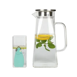 Crystal Drinkware Supplies Cold glass Water set Juice Tea Glass Pitcher Jugs Cups Sets glass drinking set