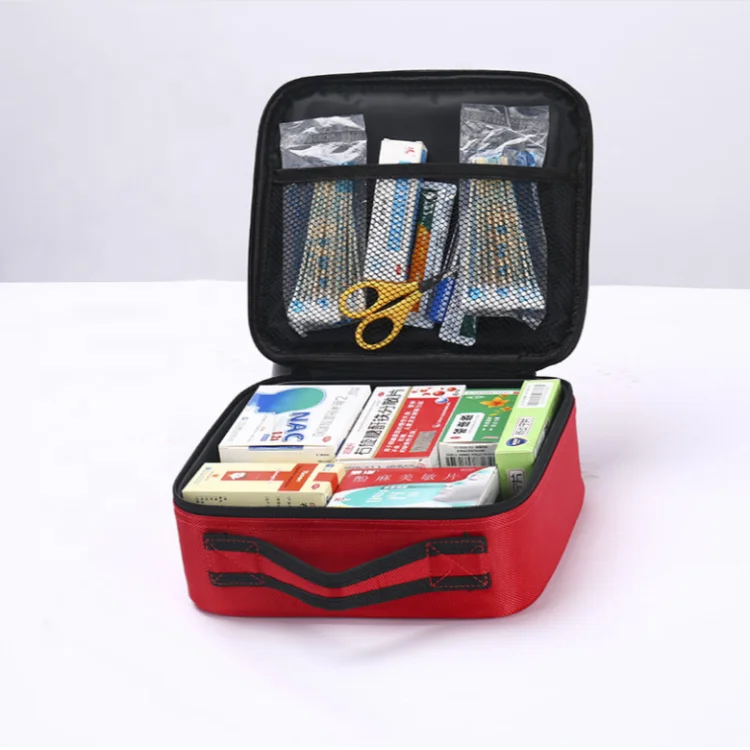 First Aid Bag Empty Medical Supplies Organizer Bag Portable Trauma Kit for Home Office Kitchen Traveling Hiking Camping Backpack