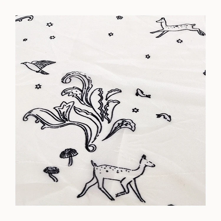 Оптовая продажа, шифоновый стрейчевый тканый шелк с принтом креп-гофрированный, 100% ткань для шарфа и пижамы