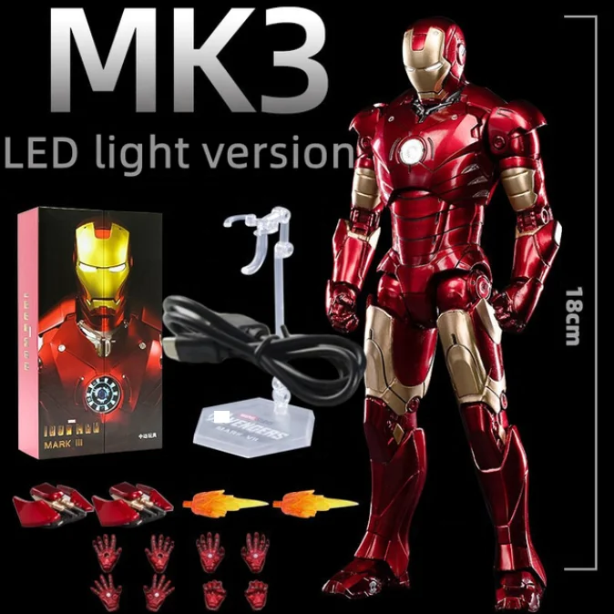 Оригинальные игрушки ZD 1/10 экшн-фигурка Ironman MK1 машина война MK2 MK3 MK4 MK5 MK6 MK7 MK42 MK43 Виниловая фигурка модель кукла