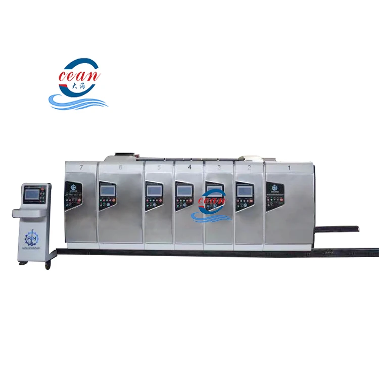 Fully adsorption automatic carton making line corrugated cardboard folding gluing linkage line