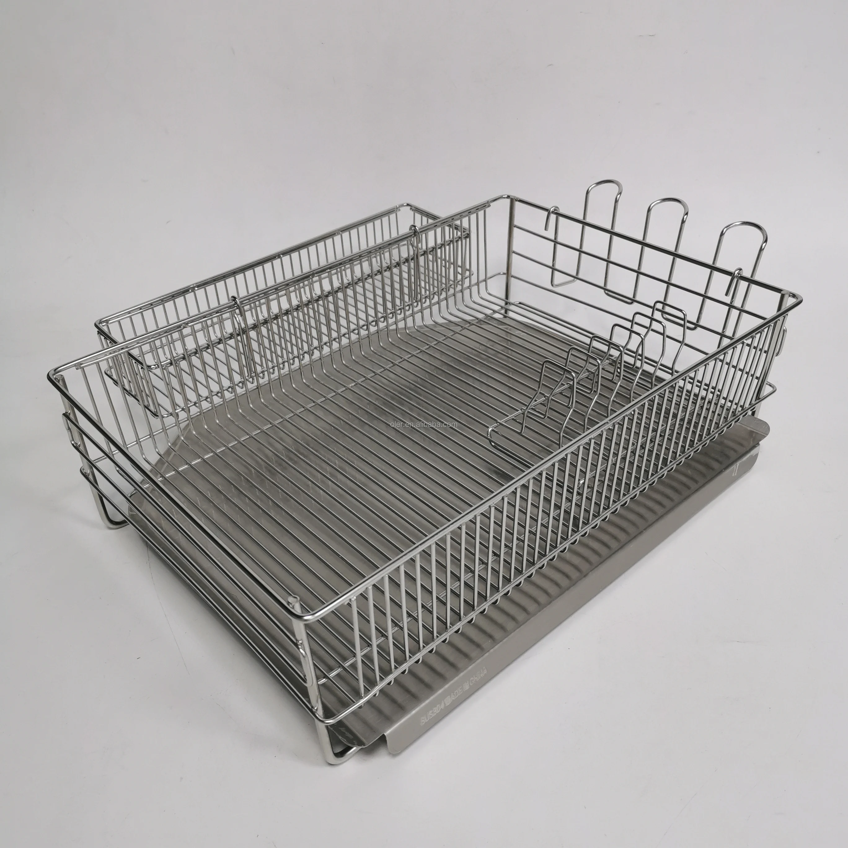 Stainless Steel Dish Drying Rack 304 201 Kitchen Countertop Dish Drainer Rack Commercial Tableware Dish Dryer