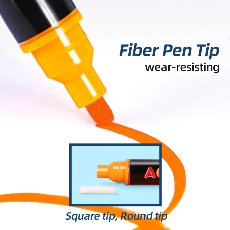 24 акриловые пластиковые пустые маркеры для перманентного рисования в стиле бинго Безвоздушное долото краски металлические акриловых ручек 8 мм