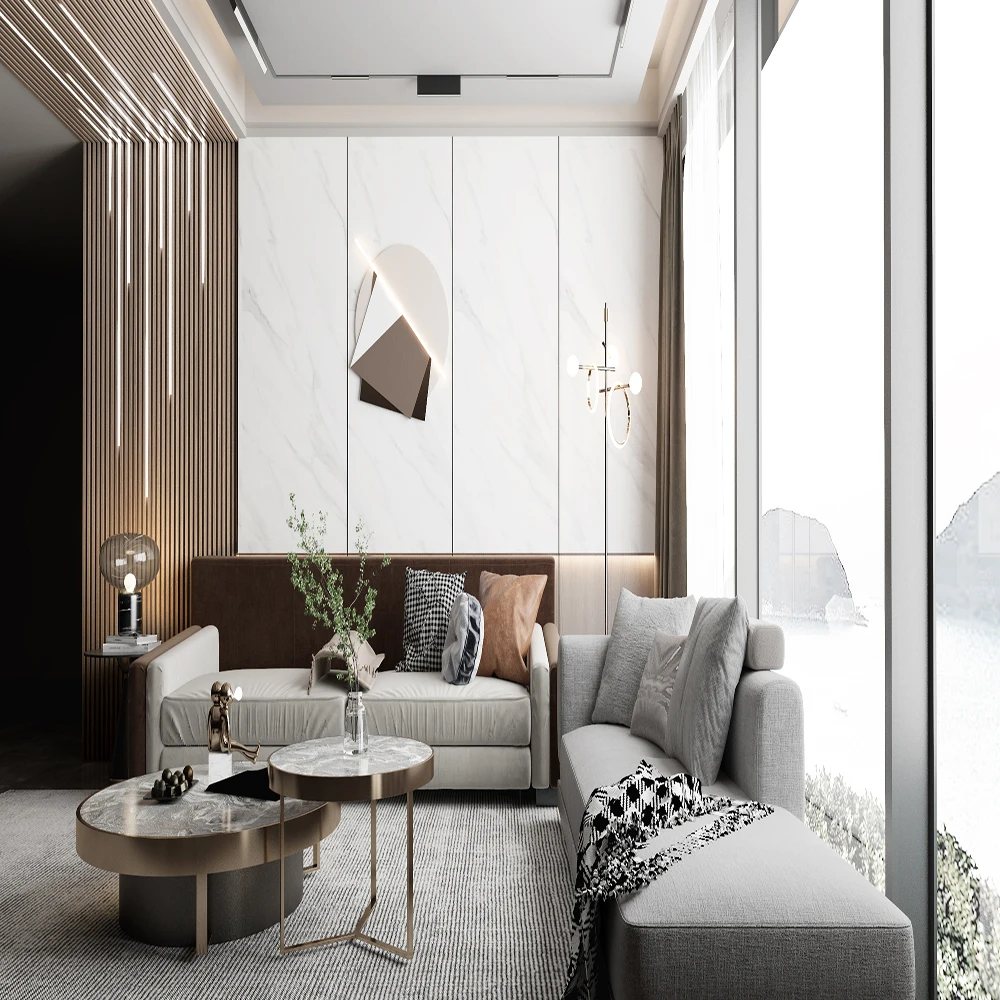 3d Pvc Sheets Pet Marble Type Wall Panel Fireproof Faux Stone Modern Hotel Wpc Wall Panels Interior Boards Customized Size