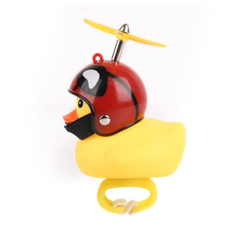 
Portable cartoon mini helmet duck shaped bicycle bell with replaceable battery 