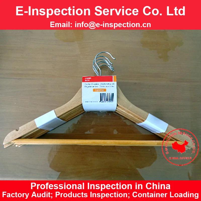 Professional Inspection agent wood hanger during product inspection final random pre shipment inspection in China