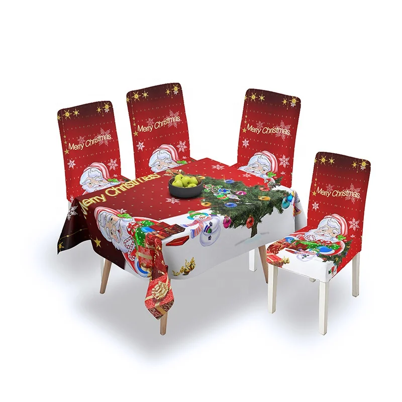 140*210 cm Rectangle Table Cloth Cotton Christmas Prints Table Cover Dinner Table Cloth