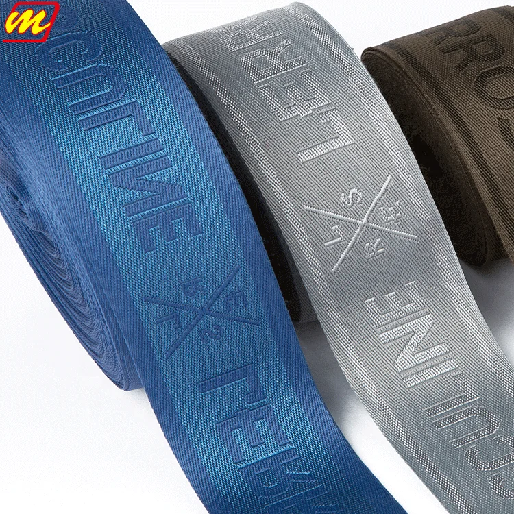 Factory custom jacquard twill polyester nylon webbing  strap