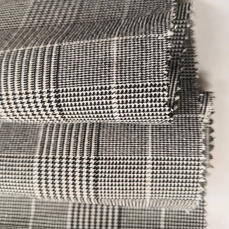 Factory Price Manufacturer Supplier Men Jeans Skinny Stretch Mark For Pants Legging and Trousers Check Yarn Dye Bengaline Fabric