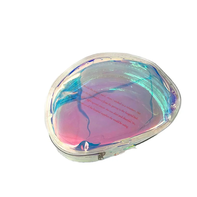 Wholesale PVC transparent self-sealing zipper cosmetic packaging storage bag