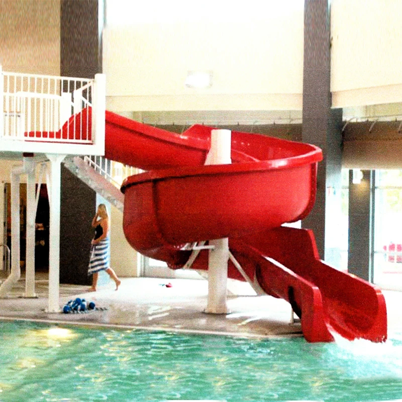 
Private Water Pool Fiberglass Spiral Slide for Sale Water Play Equipment 