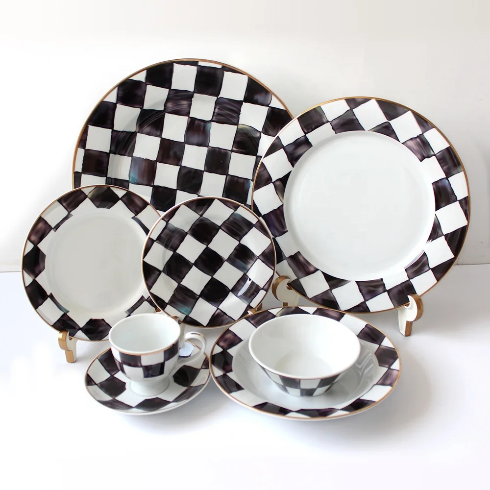 Wholesale fine bone china porcelain dinnerware set