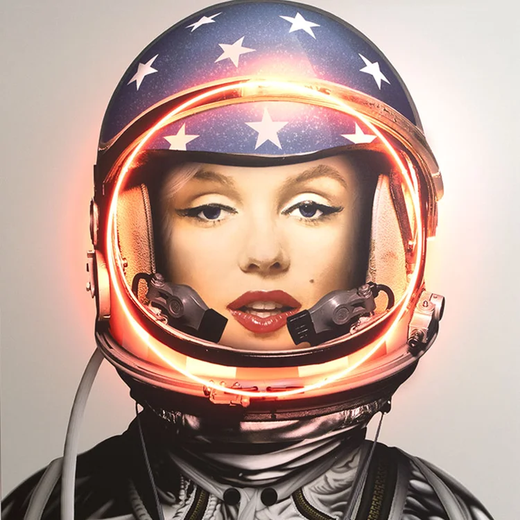 space girl led neon sign canvas neon sign