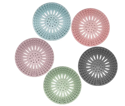 Durable Hair Catcher Silicone Hair Stopper Shower Drain Covers Easy To Install And Clean Suit For Bathroom Bathtub And Kitchen
