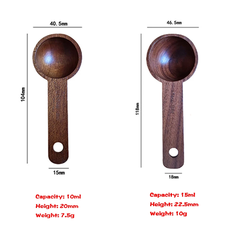 Custom Small Protein Powder Bath Salt Candy Honey Spice Tea Ice Cream Coffee Measuring Wooden Spoon Scoop