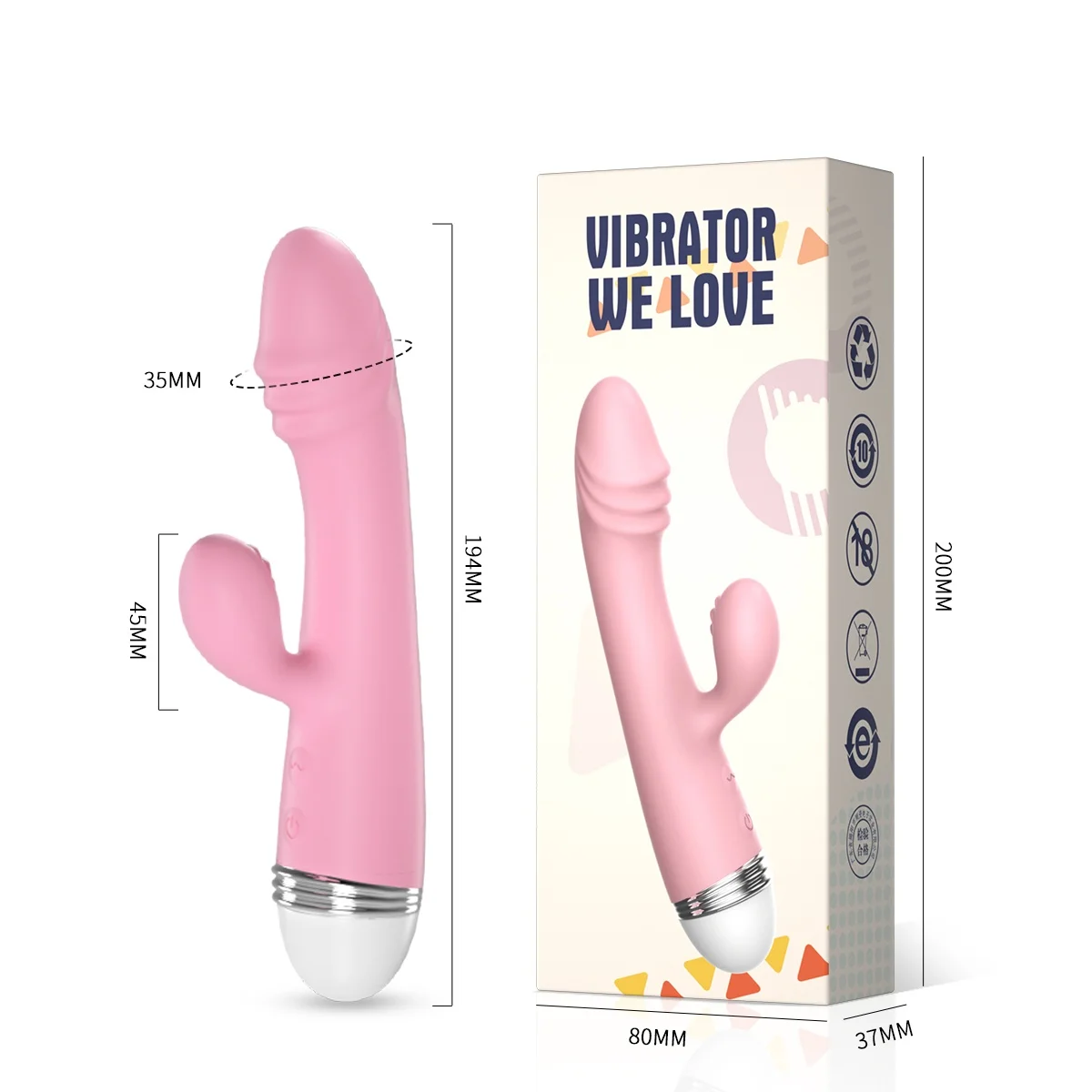 Top selling sex goods store Strong clitoral rabbit vibrator dildo G-spot vibrator