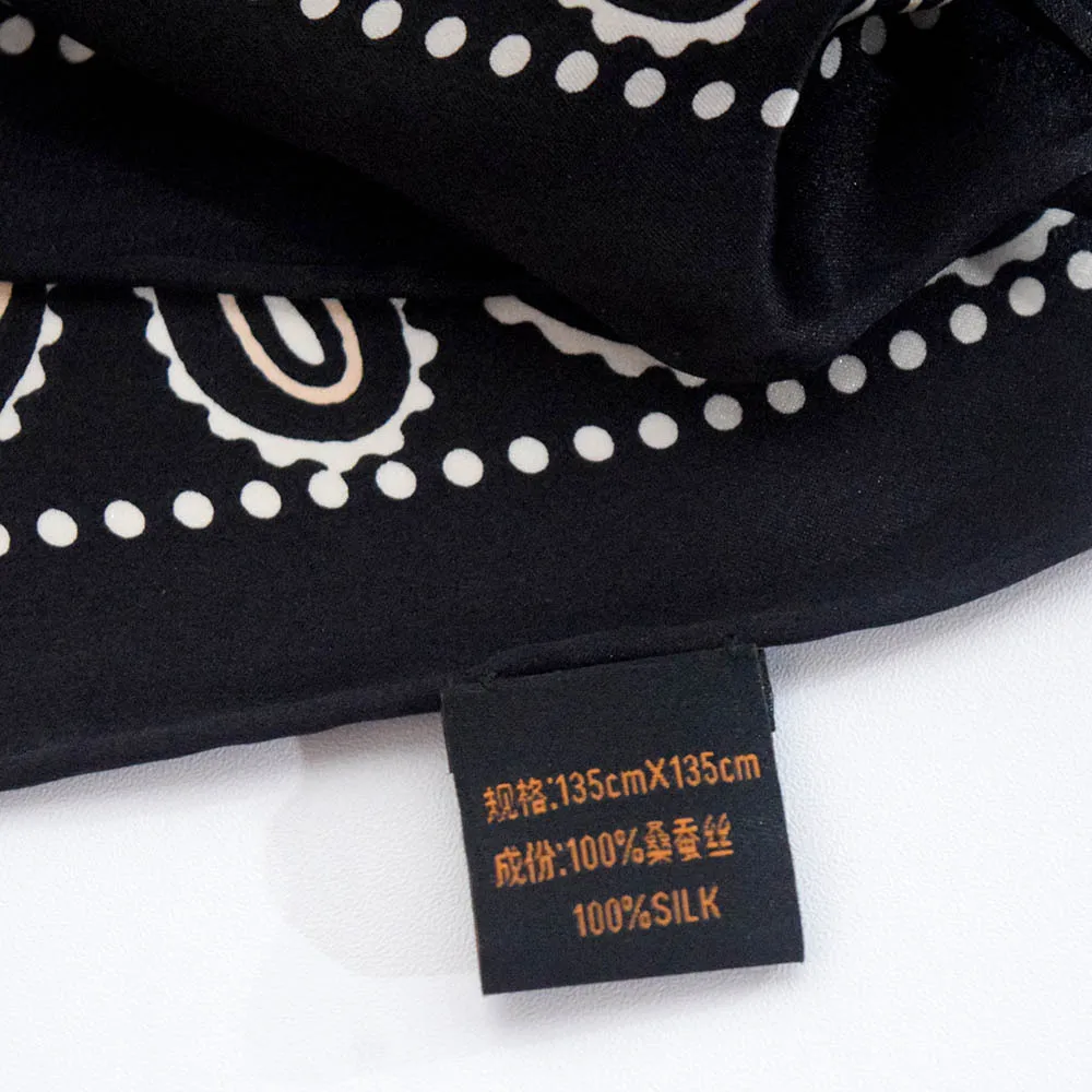 China Golden Signboard Wholesale Silk Scarf for Hair Scarves Ladies Silk