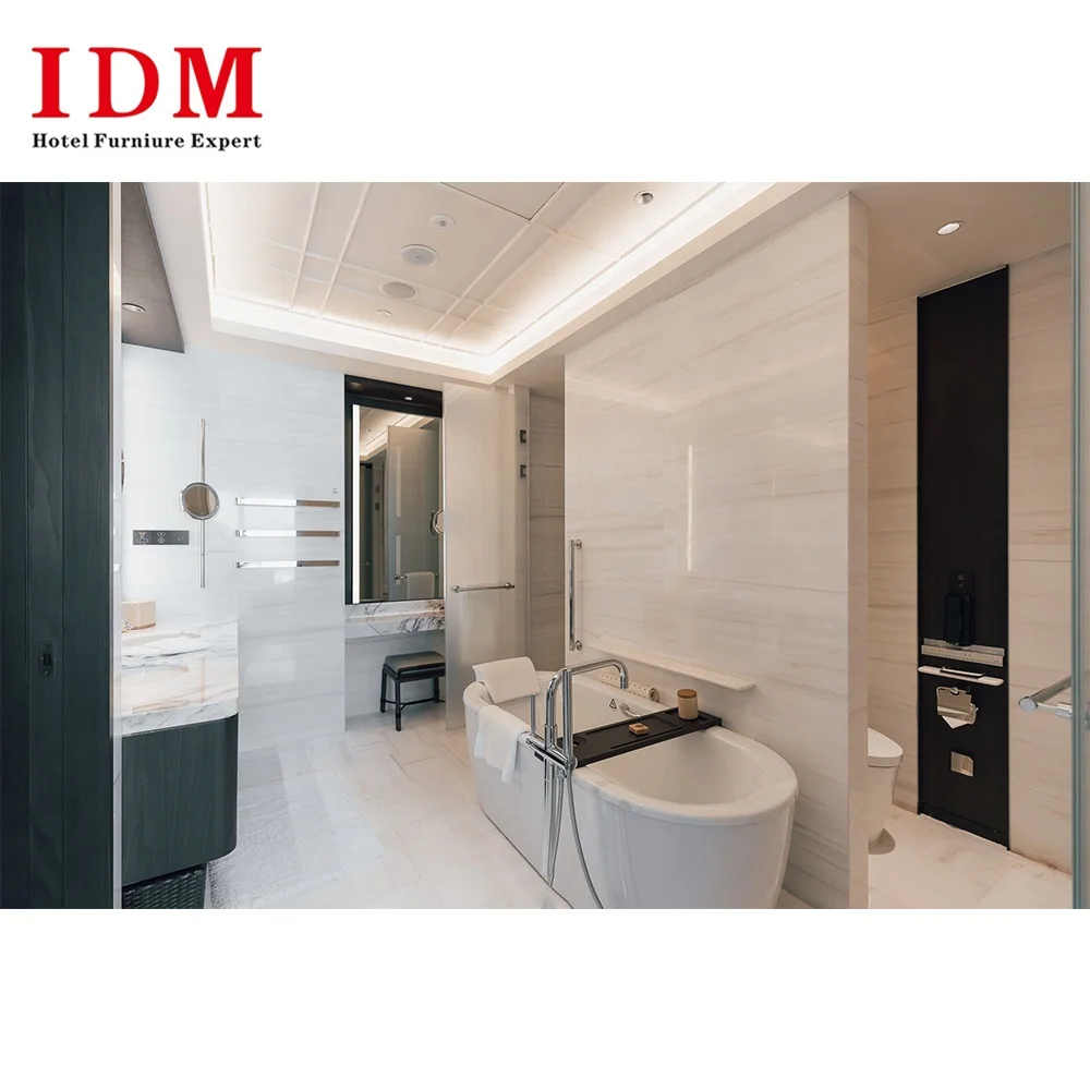 China Foshan Modern Hotel Interior Design Furniture IDM-B017 Hotel Furniture Bedroom Sets