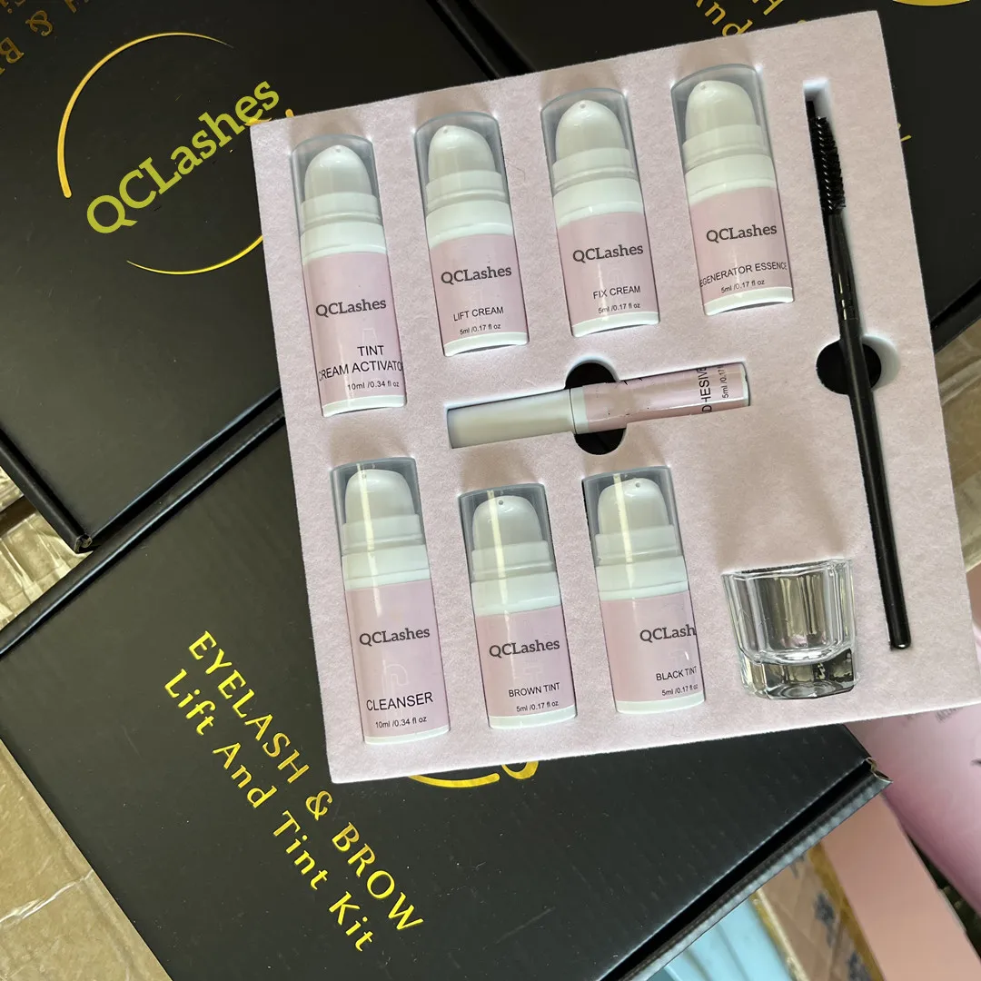 Luxury Long Lasting Organic Lash Lift and Brow Lamination Kit Private Label Lashlifting+tint set with Logo Lashlift Tool
