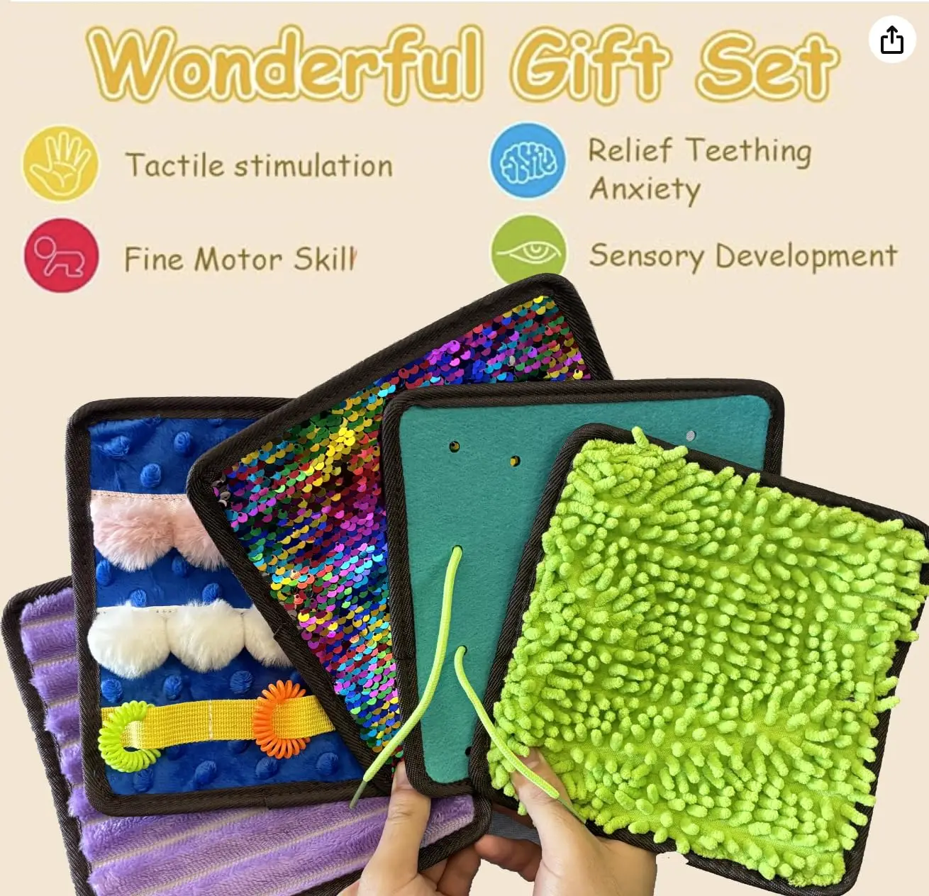 Preschool Tactile Wall Tiles Fostering Cognitive Development Growth Textured Silly Shape Sensory Mats For Toddlers Kids