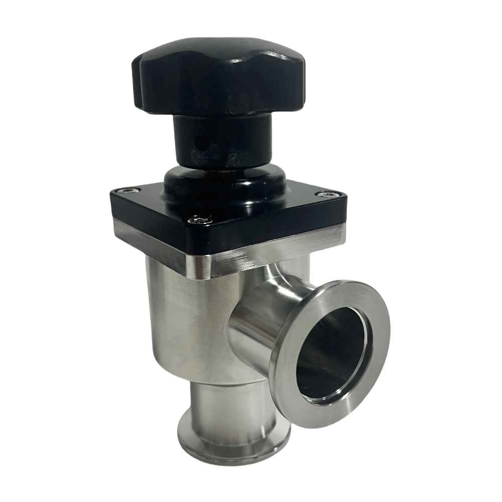 high performance for gas conduction manual drive vacuum block straight valve vacuum air valve