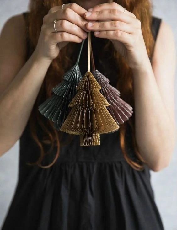 Современное украшение для окна, бумажные украшения, украшение для рождественской елки для дома