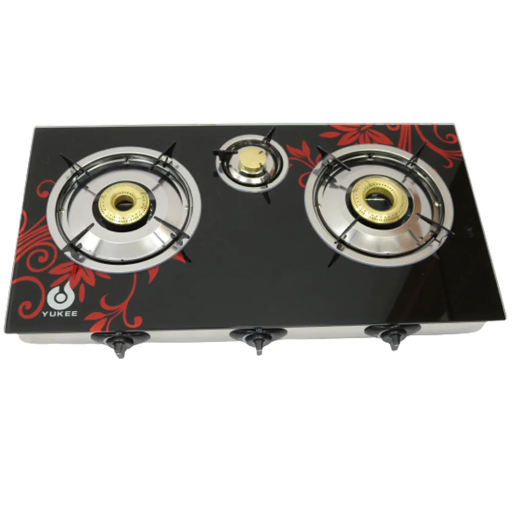 Газовая Топ 10, оптовая цена, настольная газовая плита с 3 ГОРЕЛКАМИ, печать 2D, Прямая продажа с завода