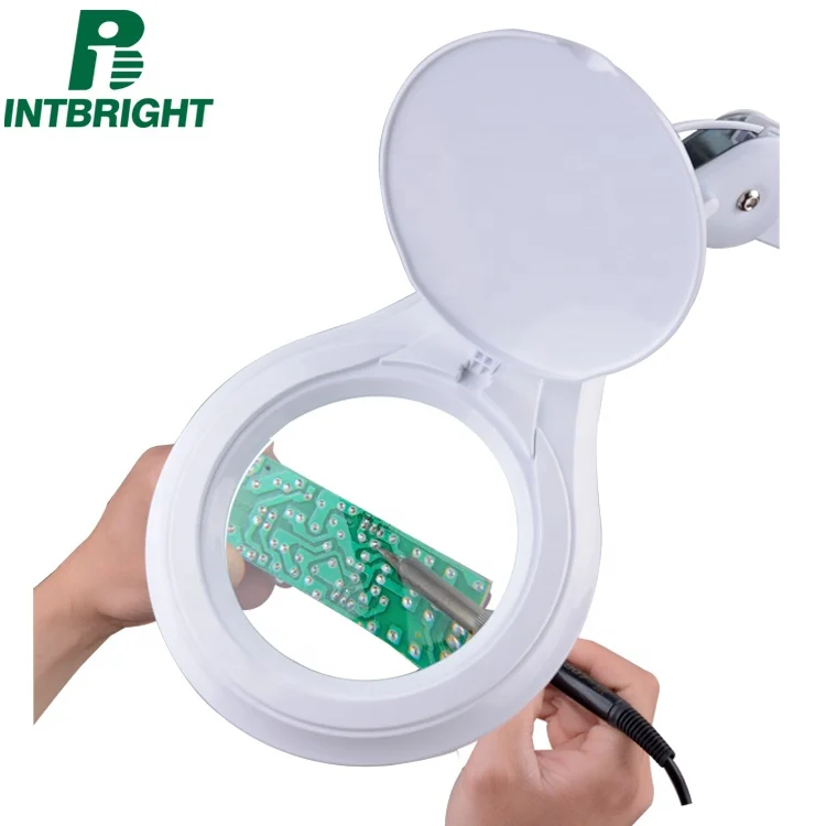  Intbright factory esd безопасное увеличительное стекло со светодиодной лампой Лупа красота