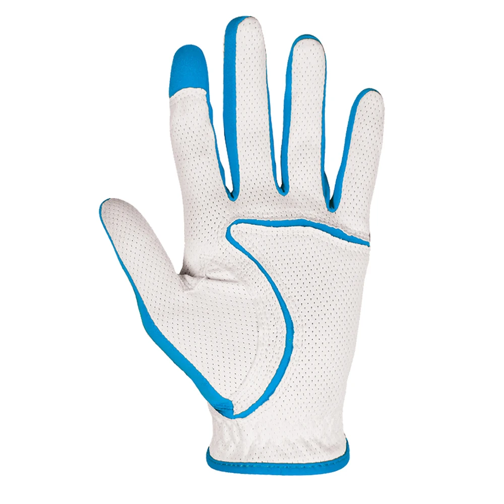 Белые мужские перчатки для гольфа из овечьей кожи с логотипом под заказ