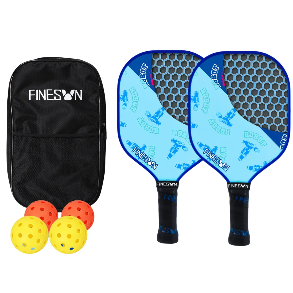 FINESUN Hot Selling USAPA Approved Glass Carbon Fiber Graphite Composite Pickleball Paddle Set Of 2 Pickleball Paddle