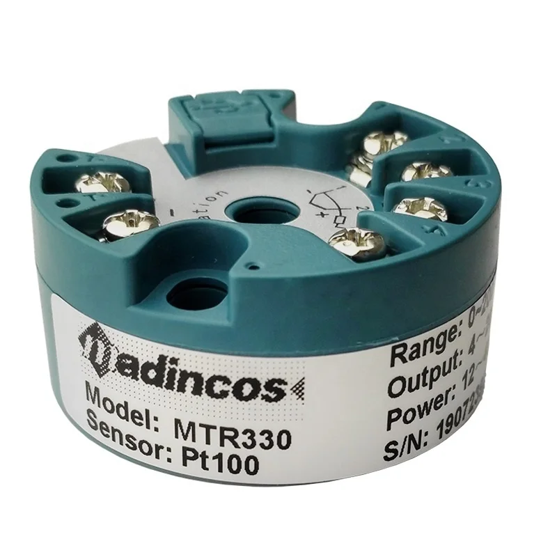 MTR330:Madincos Isolated Universal Programmable K,S,E,T,N,J Thermocouple+PT100 Head Mounted Temperature Transmitter to 4-20mA
