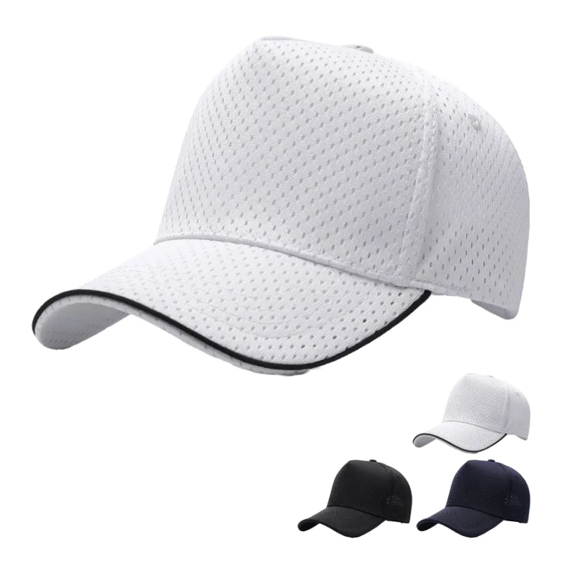 BESTELLA Brand Wholesale custom logo print solid color breathable all mesh baseball hat outdoor sport Light Weight Trucker Caps