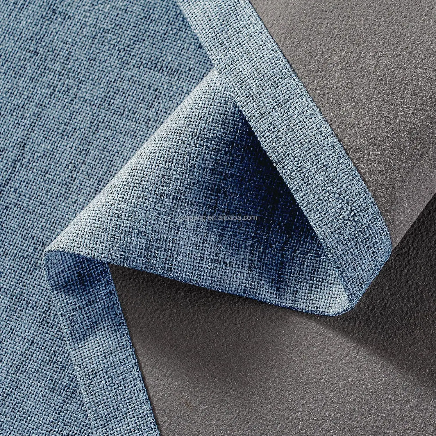 JIUANG Textiles Modern Linen Window Curtains 100% Blackout Solid Color Pleated Style Home Bedroom Living Room High Custom Shade