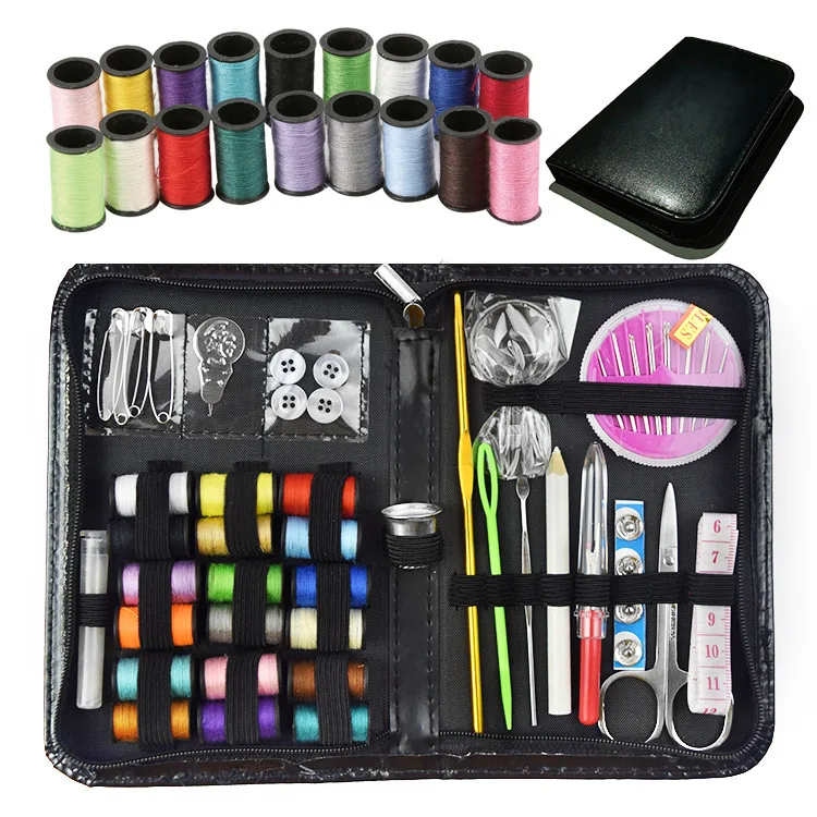 High quality professional 18 color home travel sewing kit