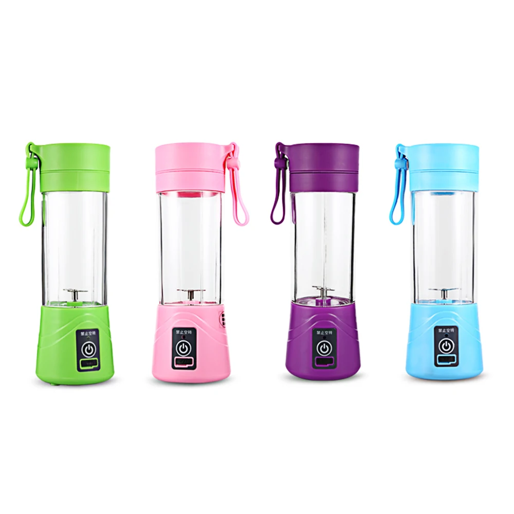 Two Leaf Blade Type Multipurpose Portable Household Low Noise Fruit Small Cyclone USB Charging Mini Electric Juicer Extractor