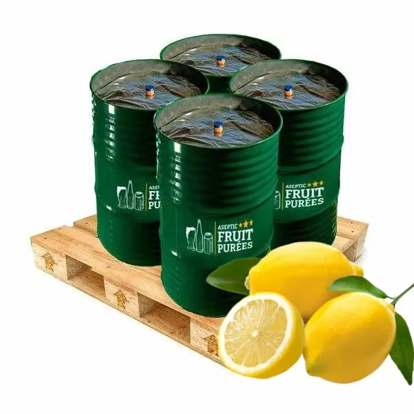 Brix 40 TA 30 aseptic bag drum 200kg Pure Natural Beverage drink raw material fruit Puree pulp lemon juice concentrate