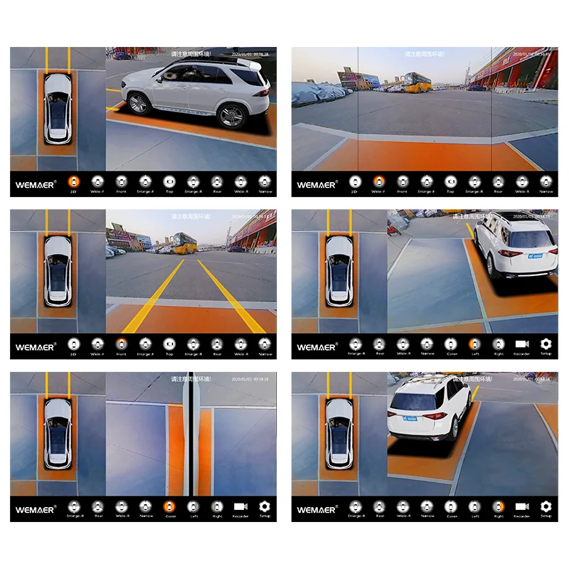 T5 2D 3D Universal Rear Camera With Moving Guideline Backup Reverse Camera For Vehicles Car Reversing Aid System