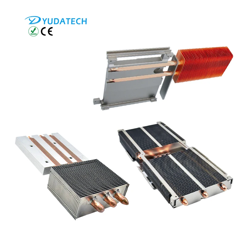 OEM Customizable Copper Heatpipe Aluminum Fin Heatsink Projector Cooling Heat Pipe Heat Sink