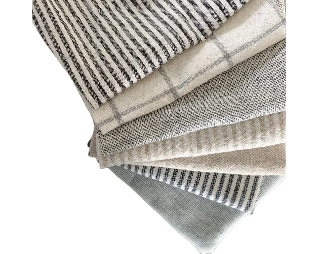 Linen Tea Set  Kitchen Decorative Dish Neutral Hand Towels